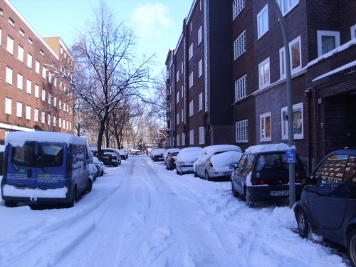 Scnee in Hamburg im März 2010-9